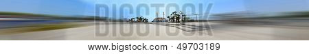 Anani Mosque in jeddah with radial blur