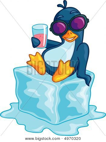 Pinguino sul ghiaccio