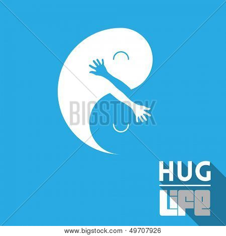 Ilustração vetorial com mensagem positiva