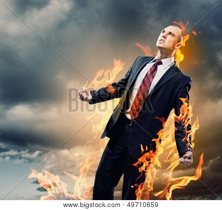 Businessman in anger