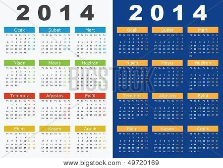2014 Turkish Calendars