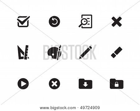 Application interface icons. Vector illustration.