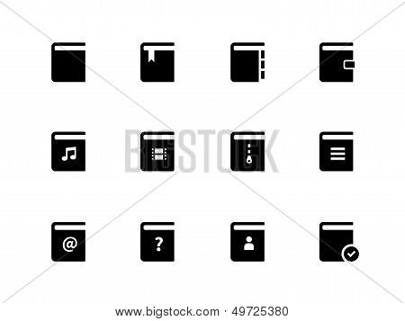 Book icons on white background.
