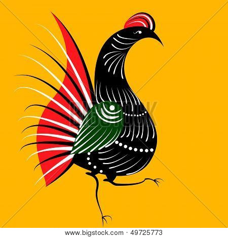 Cockerel In The Russian Traditional Style