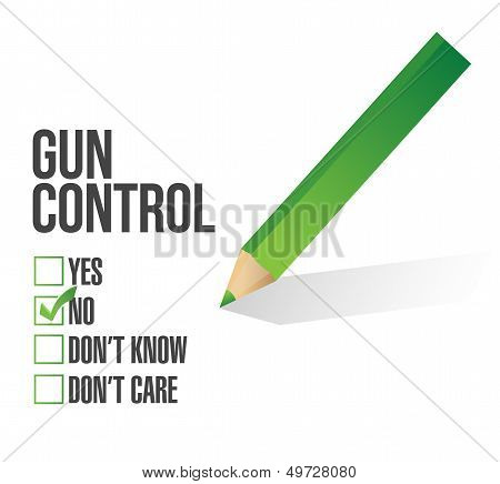Gun Control Survey Concept Illustration Design