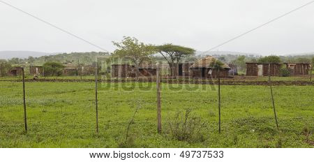 Mut huts in village Africa