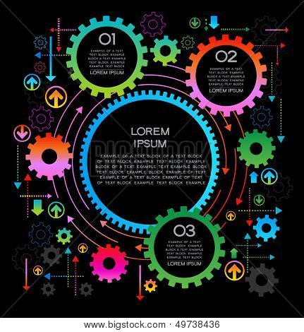 abstract background gears with text