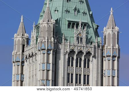 Podrobné architektonické zavřít do zobrazení sloupců ve stylu art deco Woolworth Building
