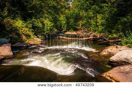 Rapids Along Gunpowder Falls, In Baltimore County, Maryland.