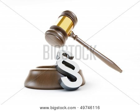 Paragraph Symbol Law On A White Background