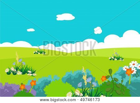 cartoon natural landscape