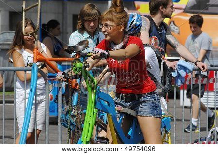 Teenager On Rastabike