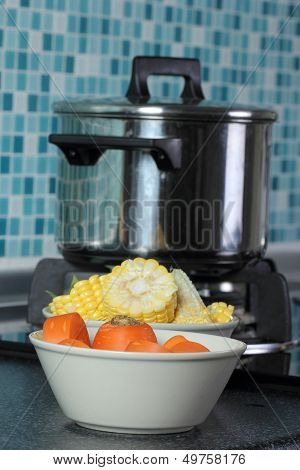 Carrot And Corn Vegeteble Material