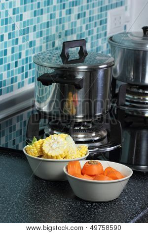 Carrot And Corn Vegeteble Material