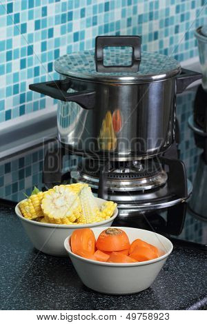 Carrot And Corn Vegeteble Material
