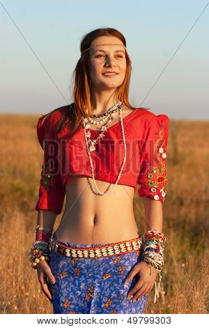 Portrait Very Beautiful Gipsy