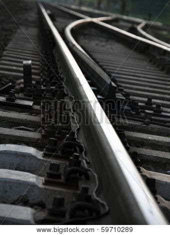 Train Tracks Crossroad