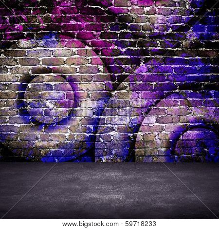 graffiti brick wall