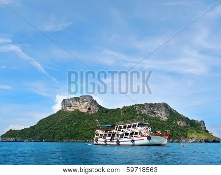 Tourist Boat At Ang Thong National Marine Park, Thailand