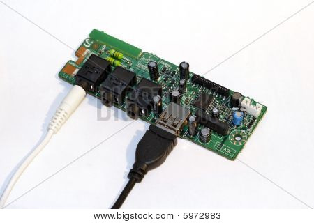 USB audio Video-Leiterplatte mit Kordeln und elektrische Elemente