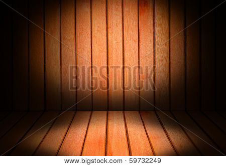 Wooden Interior Room Corner for background
