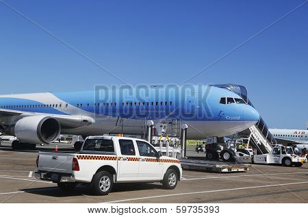 Belgium TUI Airlines plane at Punta Cana Airport, Dominican Republic