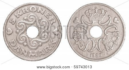 5 Danish Krone Coin