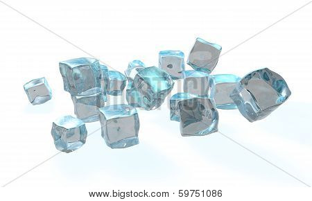 Concept Of Ice On A White Background
