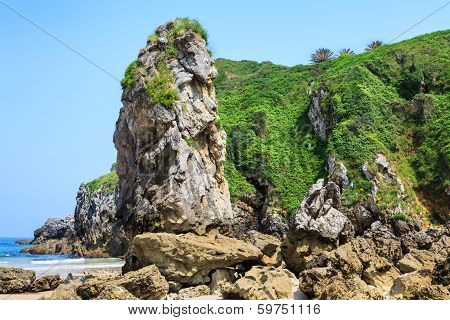 beach of Pechon Cantabria Spain