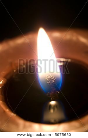 Stearinlys flamme