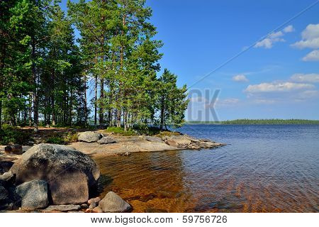 Lake Engozero. North Karelia, Russia