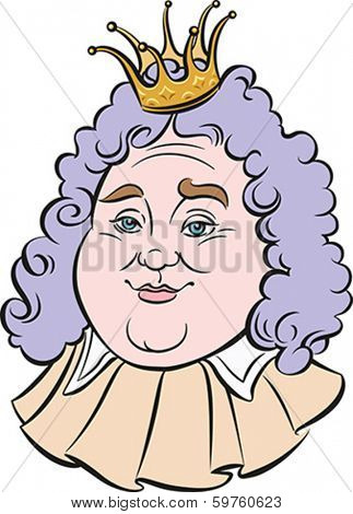 Cartoon of the Funny King. Vector illustration.