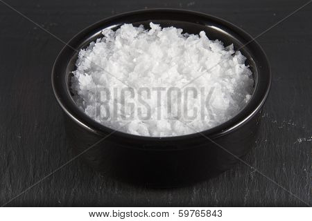 Sea Salt Flakes, In Bowl .