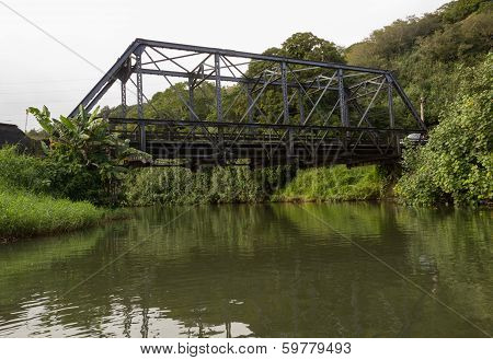 View Of Hanelei Bridge From The River