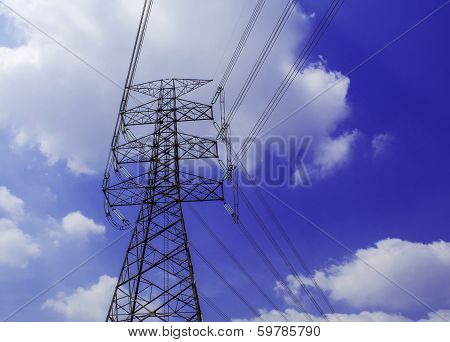 high voltage electric towers