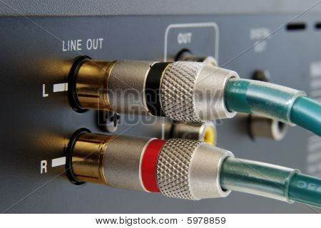 Pluged az eszköz hi-end RCA csatlakozók