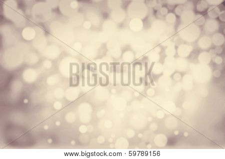 Abstract Bokeh Lights Vintage Background With Defocused Golden Lights. De Focussed Background With S