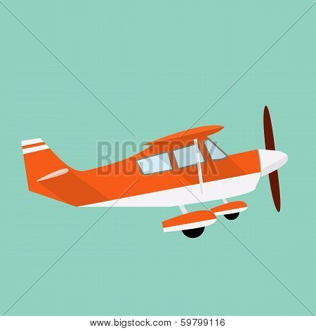 Airplane flat illustration