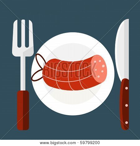 Restaurant Food Illustration