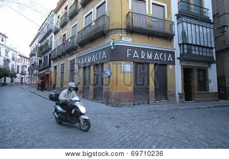 Street Scene in Seville, Spain