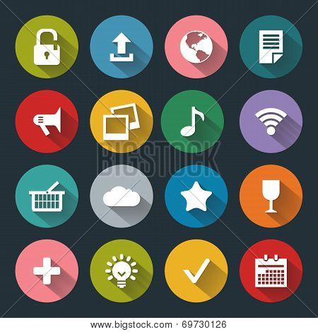 Flat Icons For Web And Mobile