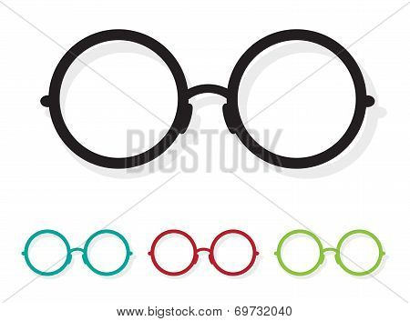 Vector Image Of Glasses White