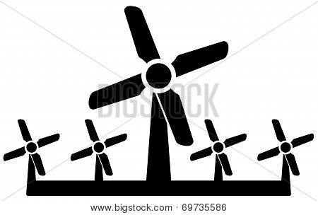 Wind Mill Icon - Wind Power Symbol