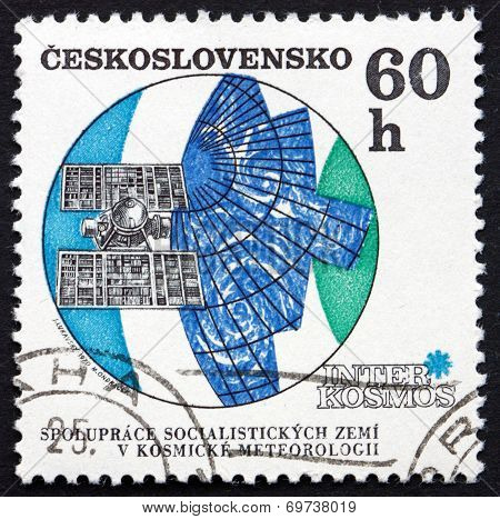 Postage Stamp Czechoslovakia 1970 Molniya Meteorological Satellite