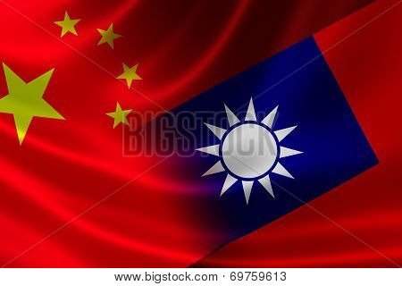 Merged Flag Of China And Taiwan