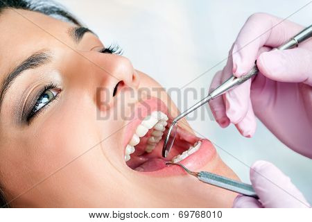 Young Girl Having Dental Check Up