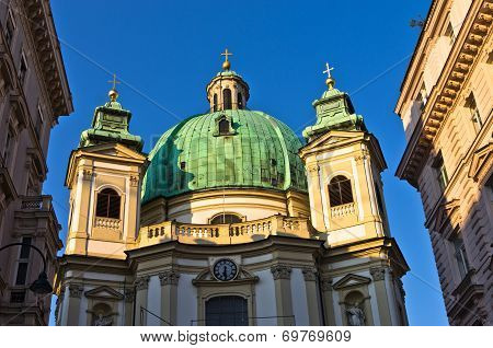 Saint Peter's church on Petersplatz in downtown of Vienna