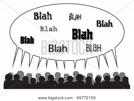 Blah Blah Blah Silhouette