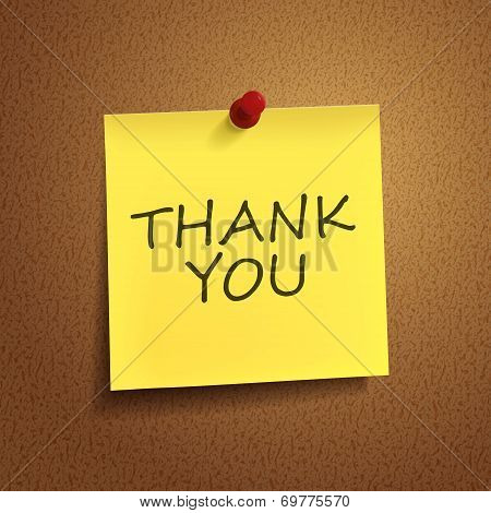 Thank You Words On Post-it