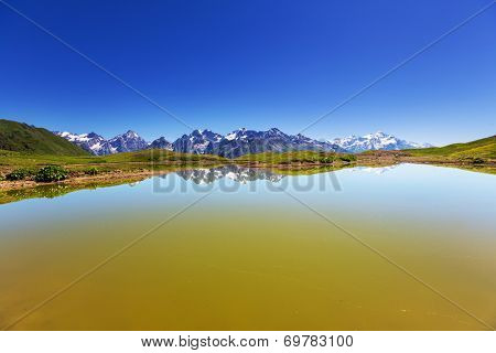 Koruldi mountain lake, Georgia, Svaneti